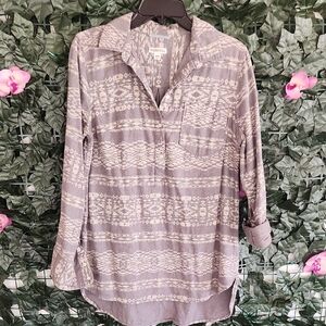 Grey Aztec Pattern Women's Top